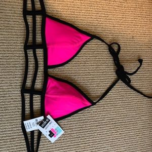 Pink bikini top
